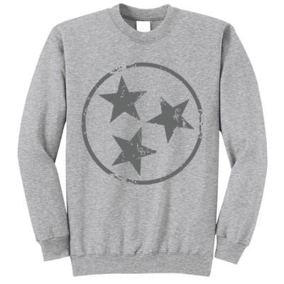 Tennessee Flag Vintage Grunge Distressed Graphic Tall Sweatshirt
