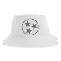 Tennessee Flag Vintage Grunge Distressed Graphic Sustainable Bucket Hat