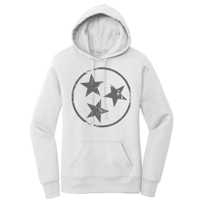 Tennessee Flag Vintage Grunge Distressed Graphic Women's Pullover Hoodie