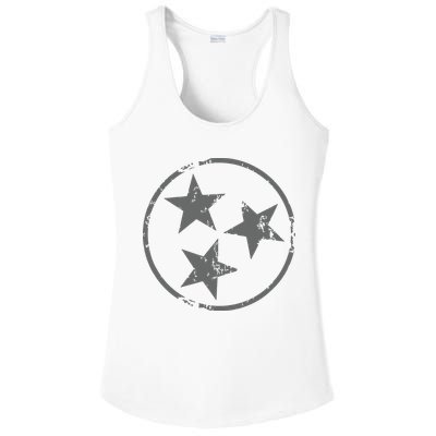 Tennessee Flag Vintage Grunge Distressed Graphic Ladies PosiCharge Competitor Racerback Tank