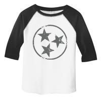 Tennessee Flag Vintage Grunge Distressed Graphic Toddler Fine Jersey T-Shirt