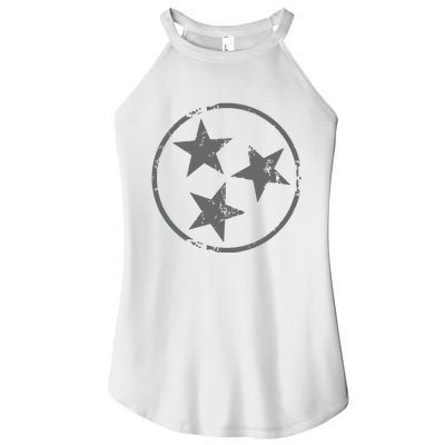 Tennessee Flag Vintage Grunge Distressed Graphic Women’s Perfect Tri Rocker Tank