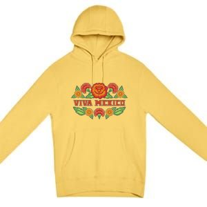 Traditional Floral Viva Mexico Premium Pullover Hoodie