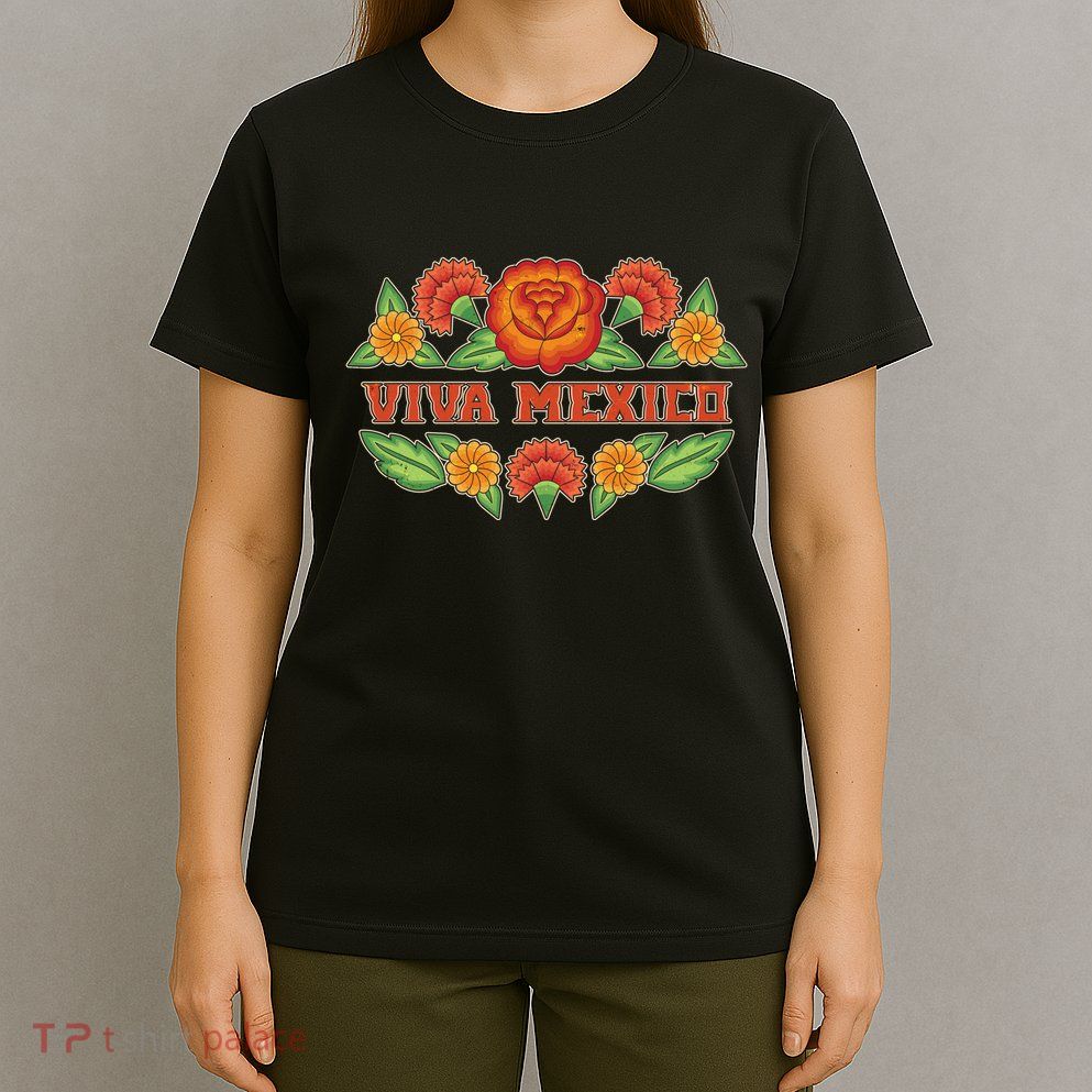 Traditional Floral Viva Mexico T-Shirt