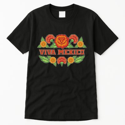 Traditional Floral Viva Mexico Tall T-Shirt