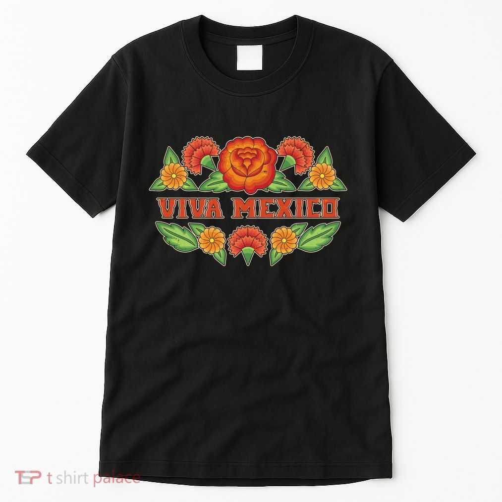 Traditional Floral Viva Mexico Tall T-Shirt