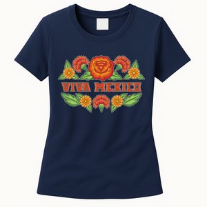 Traditional Floral Viva Mexico Women's T-Shirt