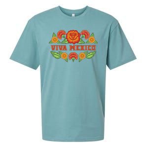 Traditional Floral Viva Mexico Sueded Cloud Jersey T-Shirt