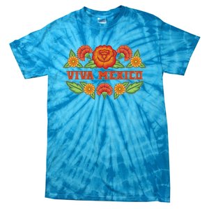 Traditional Floral Viva Mexico Tie-Dye T-Shirt