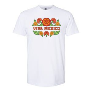 Traditional Floral Viva Mexico Softstyle CVC T-Shirt