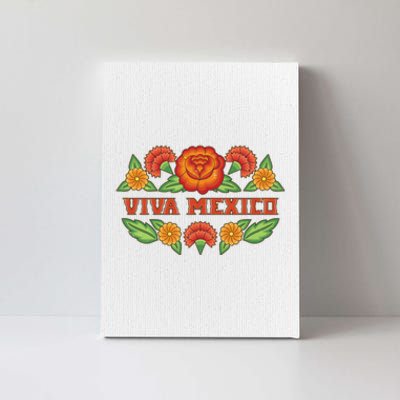 Traditional Floral Viva Mexico Canvas