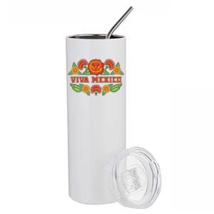 Traditional Floral Viva Mexico Stainless Steel Tumbler