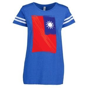 Taiwan Flag Vertical Flag Country Taiwanese Flag Gift Enza Ladies Jersey Football T-Shirt