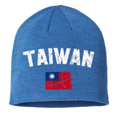 Taiwan Flag Vintage Taiwan Funny Gift Sustainable Beanie