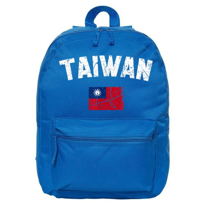 Taiwan Flag Vintage Taiwan Funny Gift 16 in Basic Backpack