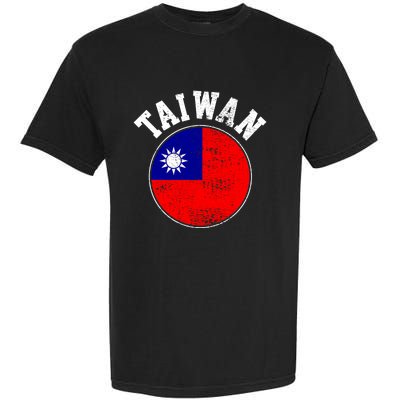 Taiwan Flag Vintage Gift Garment-Dyed Heavyweight T-Shirt