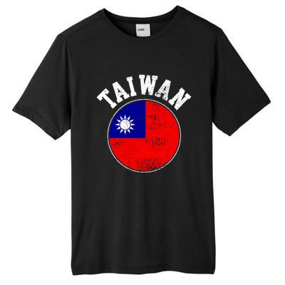 Taiwan Flag Vintage Gift Tall Fusion ChromaSoft Performance T-Shirt