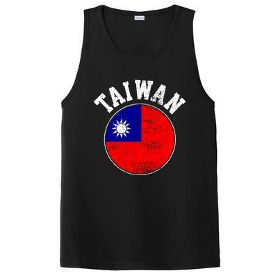 Taiwan Flag Vintage Gift PosiCharge Competitor Tank