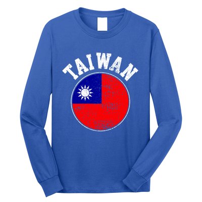 Taiwan Flag Vintage Gift Long Sleeve Shirt