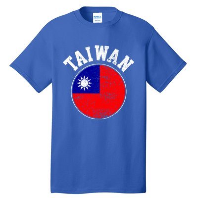 Taiwan Flag Vintage Gift Tall T-Shirt