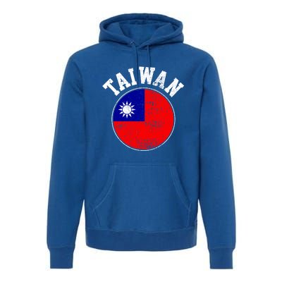 Taiwan Flag Vintage Gift Premium Hoodie