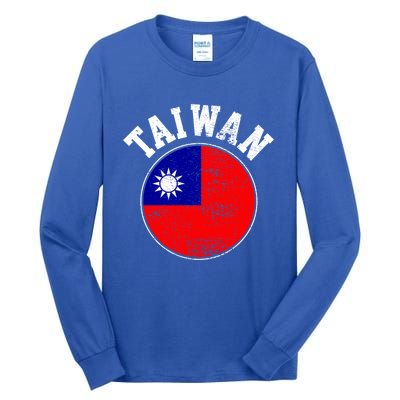 Taiwan Flag Vintage Gift Tall Long Sleeve T-Shirt