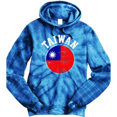 Taiwan Flag Vintage Gift Tie Dye Hoodie