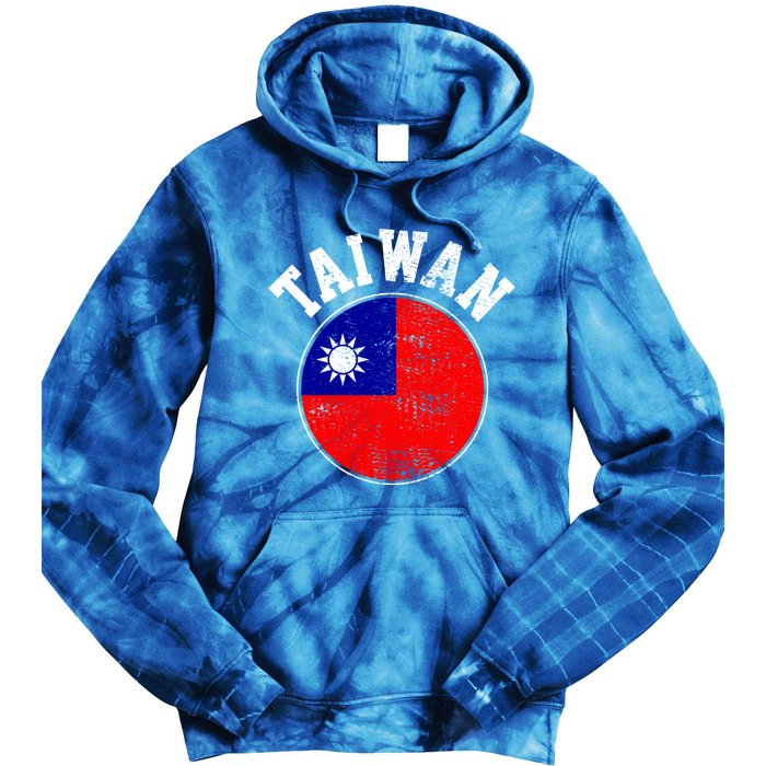 Taiwan Flag Vintage Gift Tie Dye Hoodie