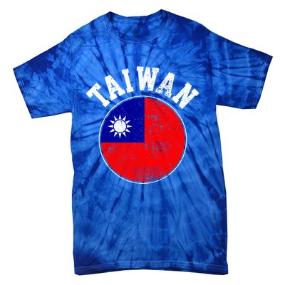 Taiwan Flag Vintage Gift Tie-Dye T-Shirt