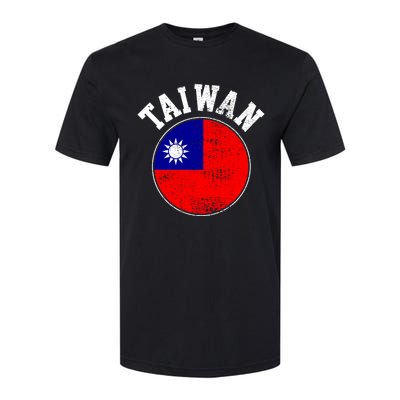 Taiwan Flag Vintage Gift Softstyle CVC T-Shirt