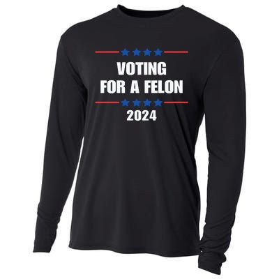 Trump Felon Voting For A Felon Trump 2024 Cooling Performance Long Sleeve Crew