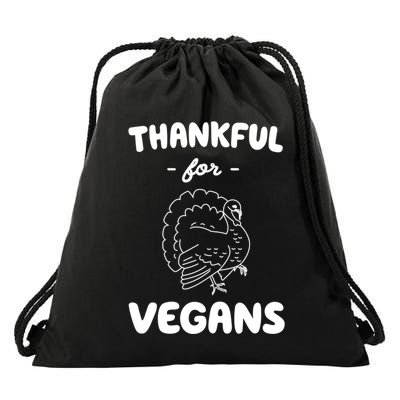 Thankful For Vegans On Thanskgiving Gift Drawstring Bag