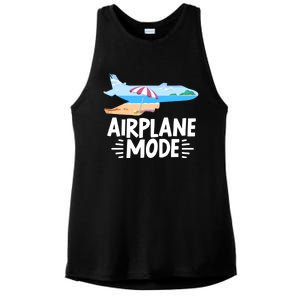 Traveller Flight Vacation Airplane Mode Meaningful Gift Ladies PosiCharge Tri-Blend Wicking Tank