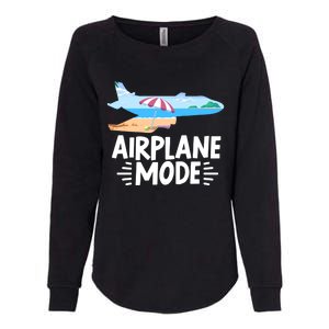 Traveller Flight Vacation Airplane Mode Meaningful Gift Womens California Wash Sweatshirt