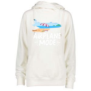 Traveller Flight Vacation Airplane Mode Meaningful Gift Womens Funnel Neck Pullover Hood