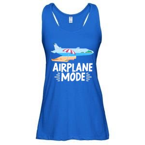 Traveller Flight Vacation Airplane Mode Meaningful Gift Ladies Essential Flowy Tank