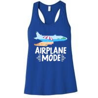 Traveller Flight Vacation Airplane Mode Meaningful Gift Women's Racerback Tank