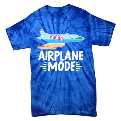 Traveller Flight Vacation Airplane Mode Meaningful Gift Tie-Dye T-Shirt