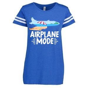 Traveller Flight Vacation Airplane Mode Meaningful Gift Enza Ladies Jersey Football T-Shirt