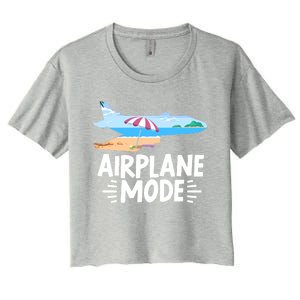 Traveller Flight Vacation Airplane Mode Meaningful Gift Women's Crop Top Tee