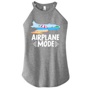 Traveller Flight Vacation Airplane Mode Meaningful Gift Women's Perfect Tri Rocker Tank