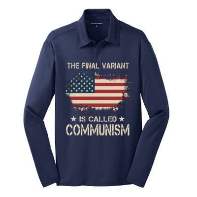 The Final Variant Is Called Communism Silk Touch Performance Long Sleeve Polo