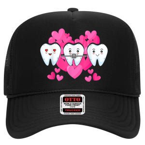 Tooth Fairy Valentine's Day Dentist Dear Dental Assistant High Crown Mesh Back Trucker Hat