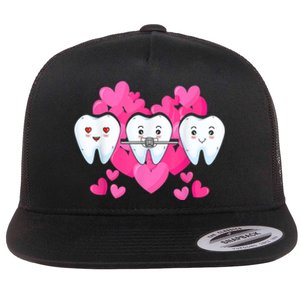 Tooth Fairy Valentine's Day Dentist Dear Dental Assistant Flat Bill Trucker Hat