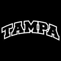 Tampa Florida Varsity Style Vintage Red Button