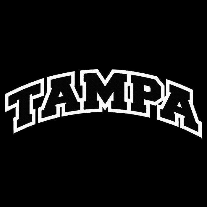 Tampa Florida Varsity Style Vintage Red Button