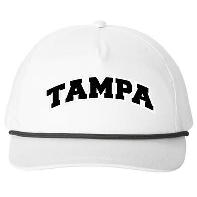 Tampa Florida Varsity Style Vintage Red Snapback Five-Panel Rope Hat