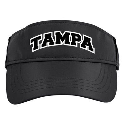 Tampa Florida Varsity Style Vintage Red Adult Drive Performance Visor