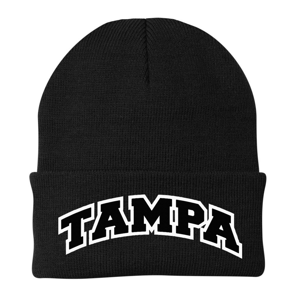 Tampa Florida Varsity Style Vintage Red Beanie