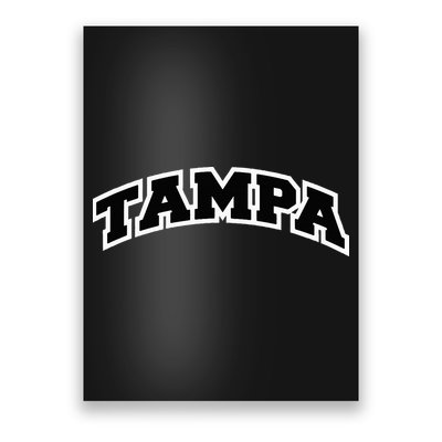Tampa Florida Varsity Style Vintage Red Poster